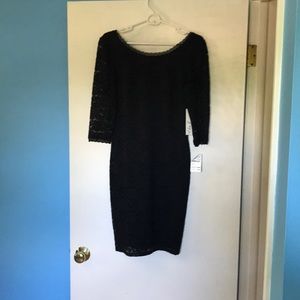 Black Lace 3/4 Sleeve Dress New W Tags